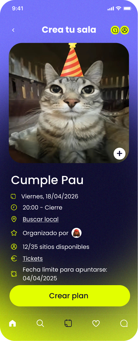 Sala para eventos de grupo en Komvo Sala para eventos de grupo en Komvo